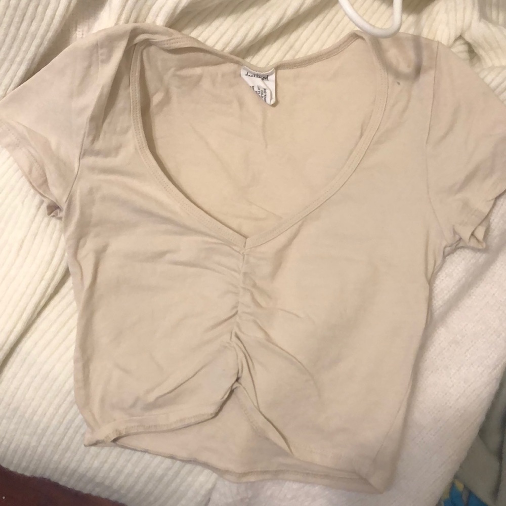 Beige Crop Top